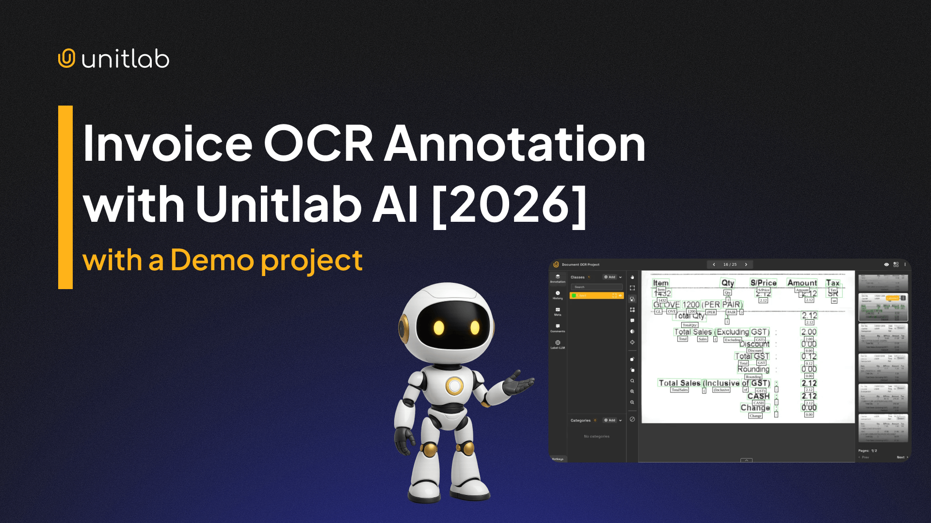 Invoice OCR Annotation with Unitlab AI [2026]