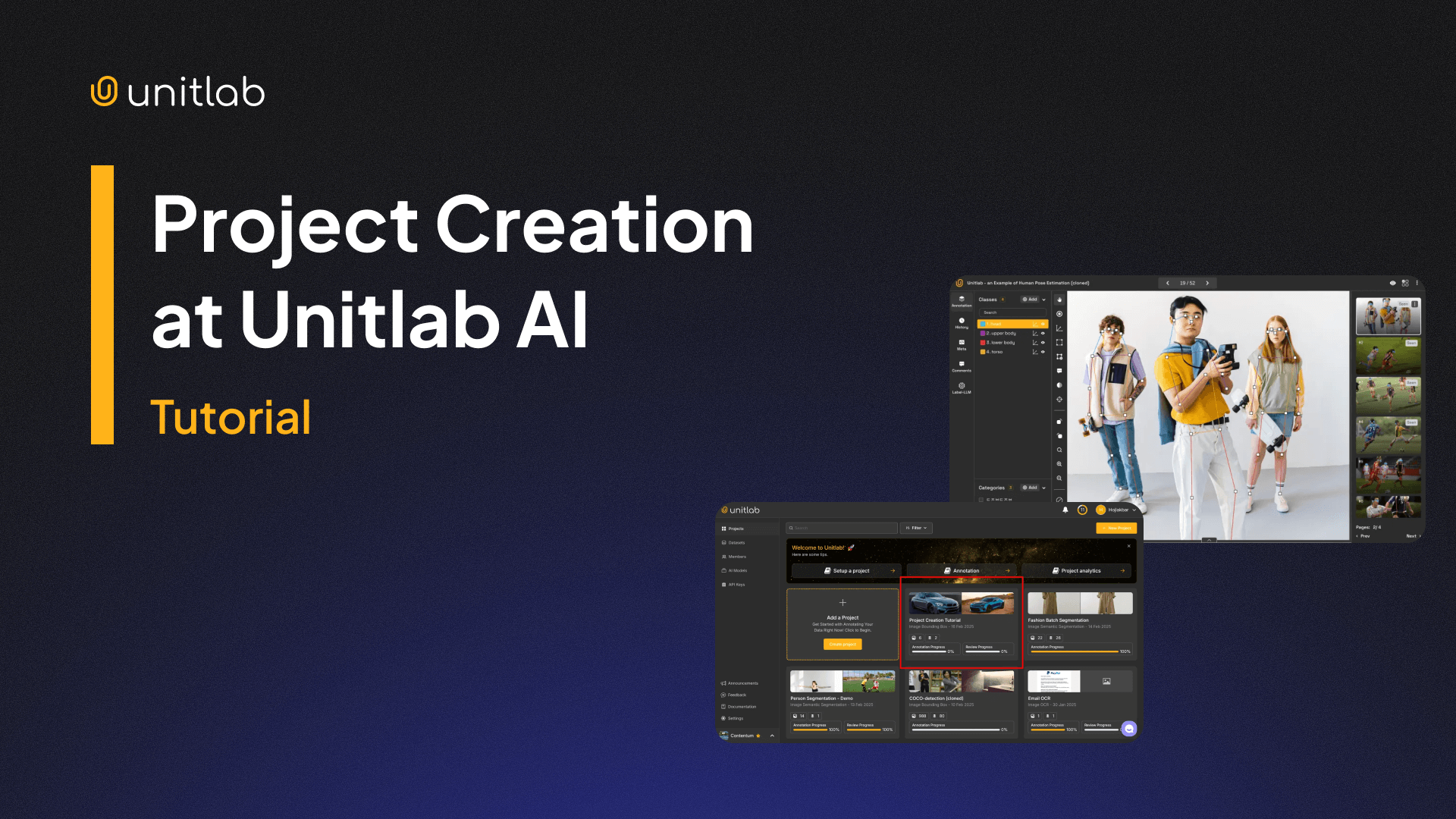 Project Creation at Unitlab AI