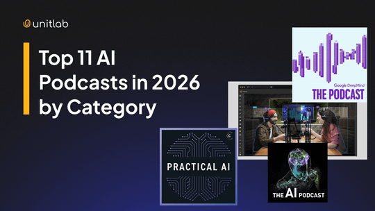 Featured illustration for “Top 11 AI Podcasts in 2026 by Category”