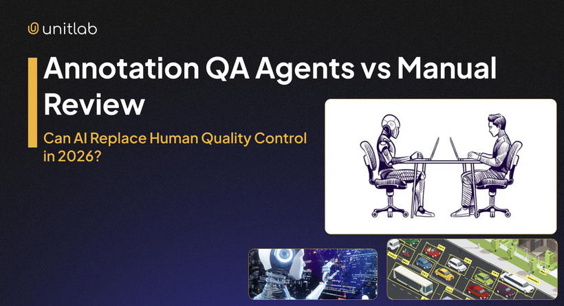 Featured illustration for “Annotation QA Agents vs Manual Review: Can AI Replace Human QA in 2026?”