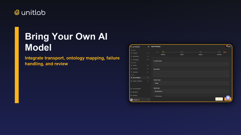 Bring your own AI annotation model to Unitlab