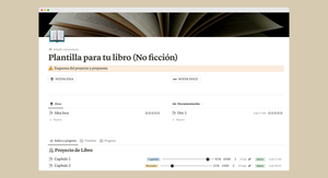 Plantilla de Notion para libros de no ficción: simplifica el proceso desde el planteamiento a la edición