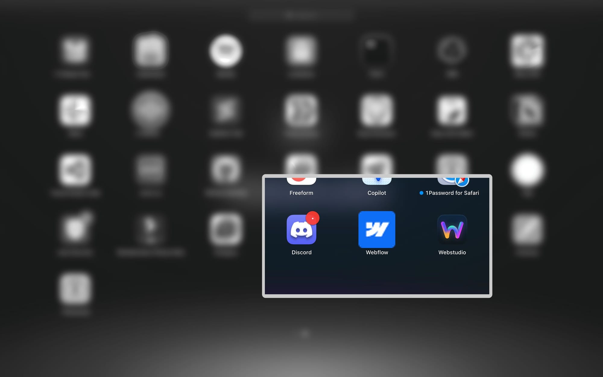 Webflow app showing in desktop app section