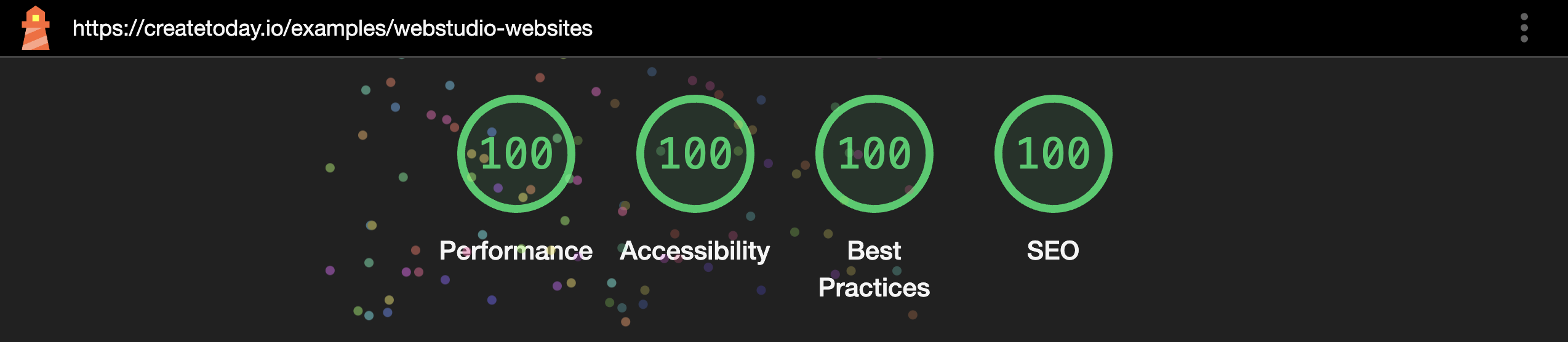 webstudio lighthouse test