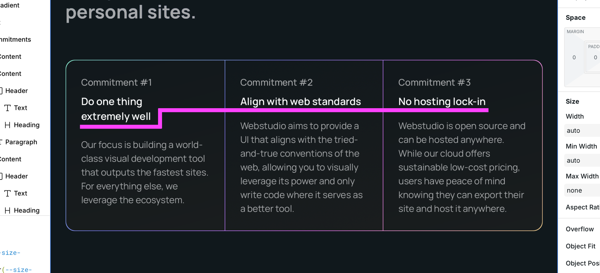 uneven headings from one spanning multiple lines