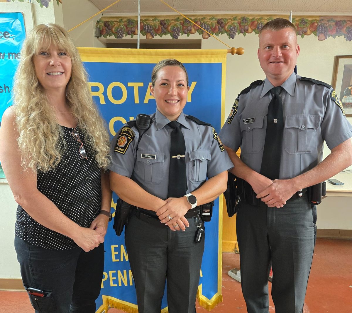 State Troopers Present Camp Cadet Program at Rotary