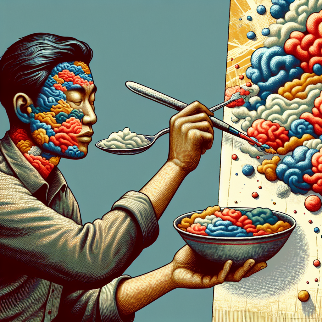 One artist painted with nothing but chewed-up food