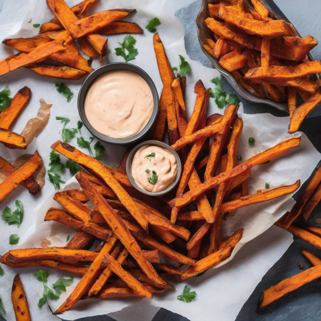 Sweet Potato Fries with Spicy Mayo