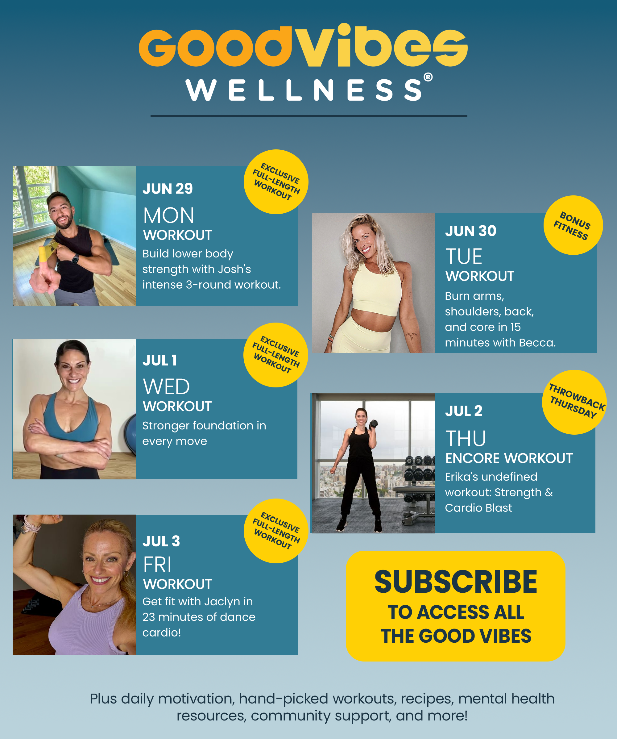 Weekly Schedule