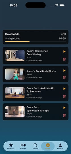 Good Vibes Wellness iPhone app — Downloads screen