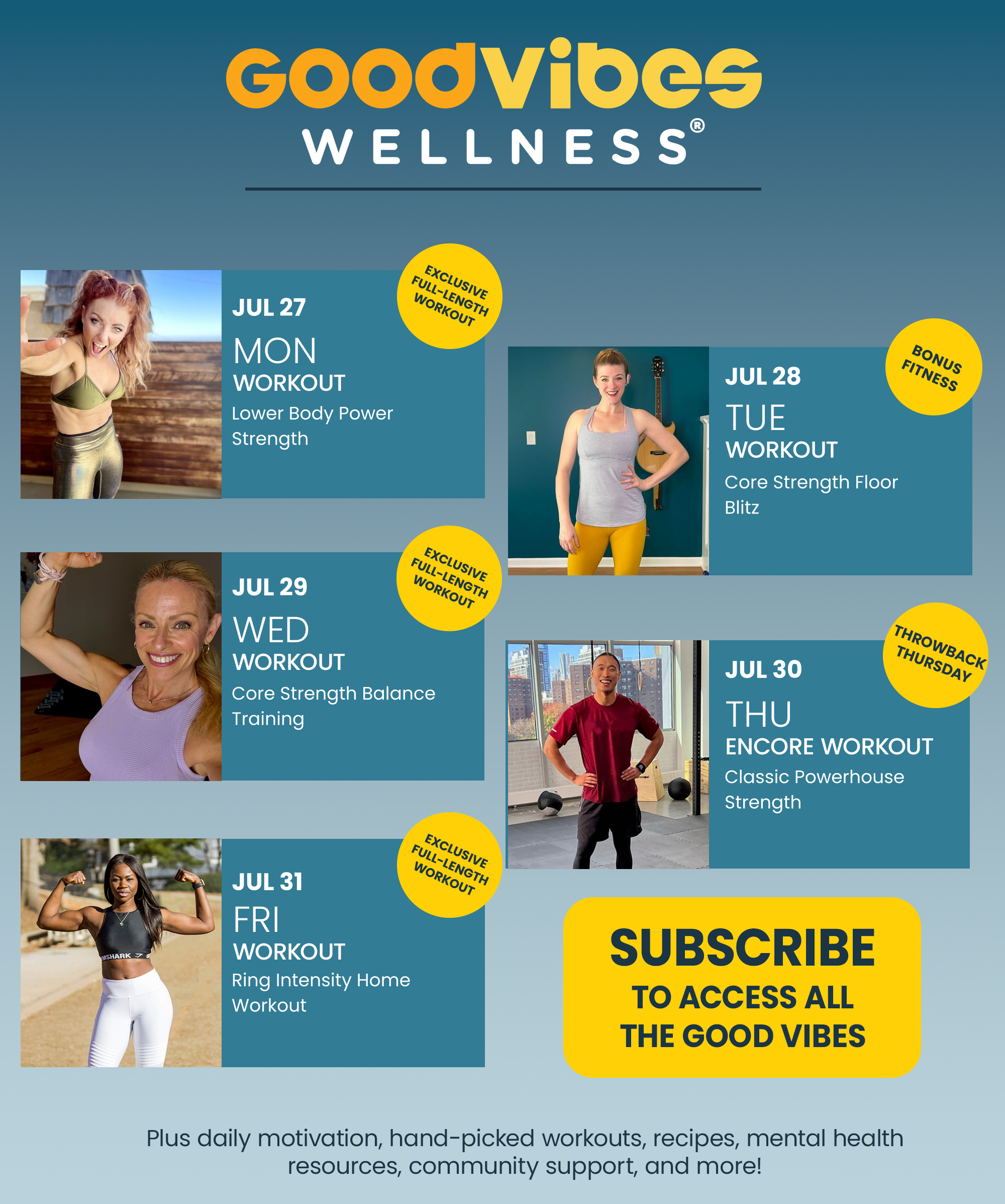 Weekly Schedule