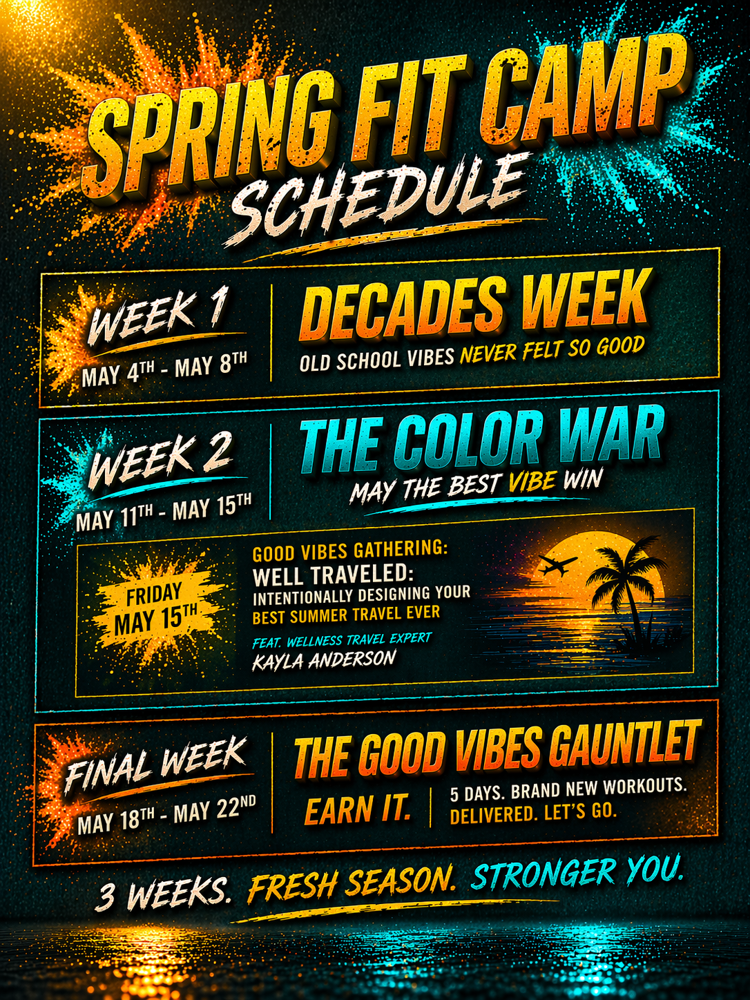 Next Week: Spring Fit Camp Starts!