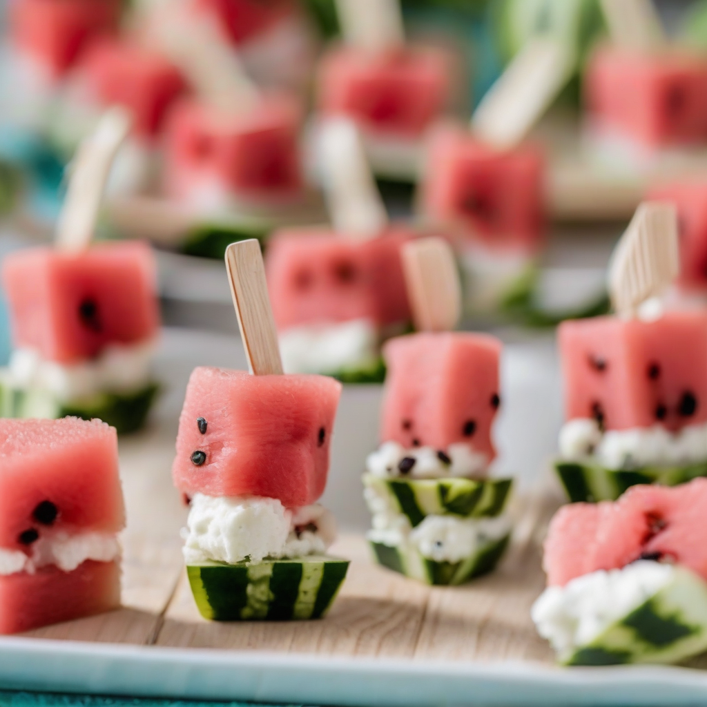 Good Vibes Sun-Kissed Watermelon Feta Bites