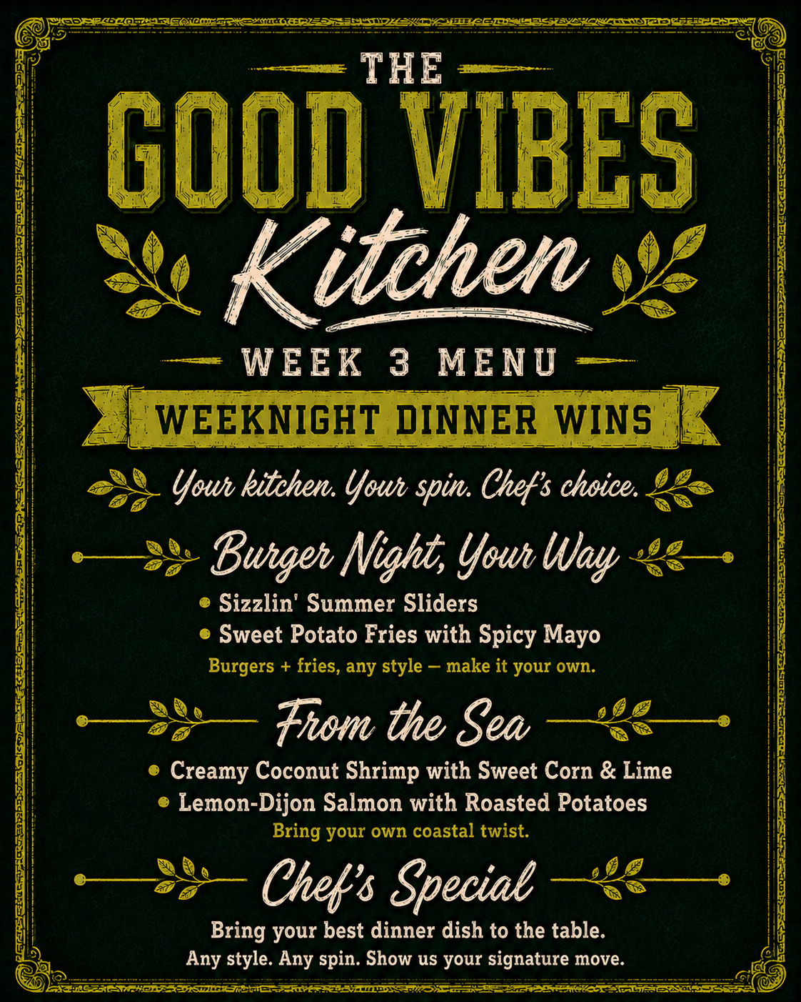 🍔 Week 3 Is Served: Burger Night, Your Way