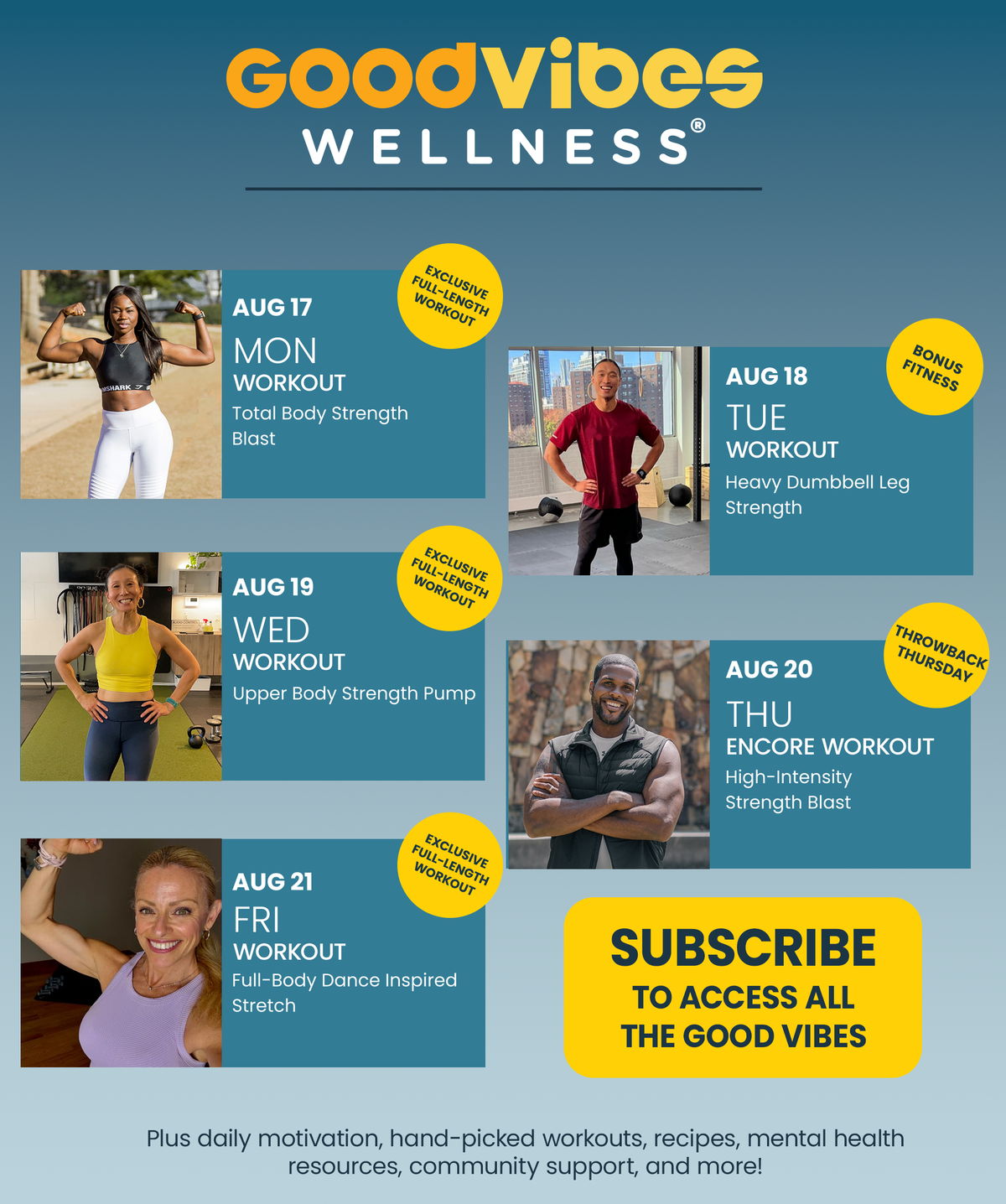 Next Week on Good Vibes Wellness