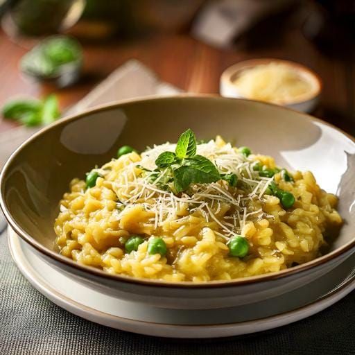 RECIPE: Good Vibes Spring Pea and Mint Risotto (Vegetarian)