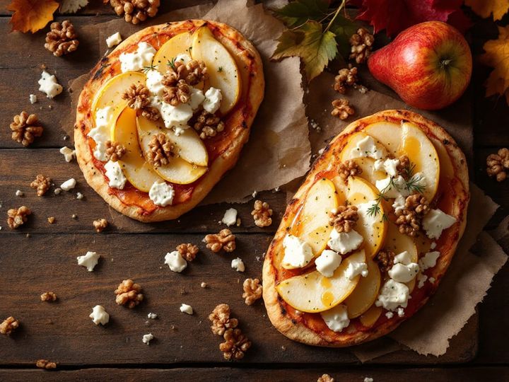 Good Vibes Pear & Gorgonzola Flatbreads