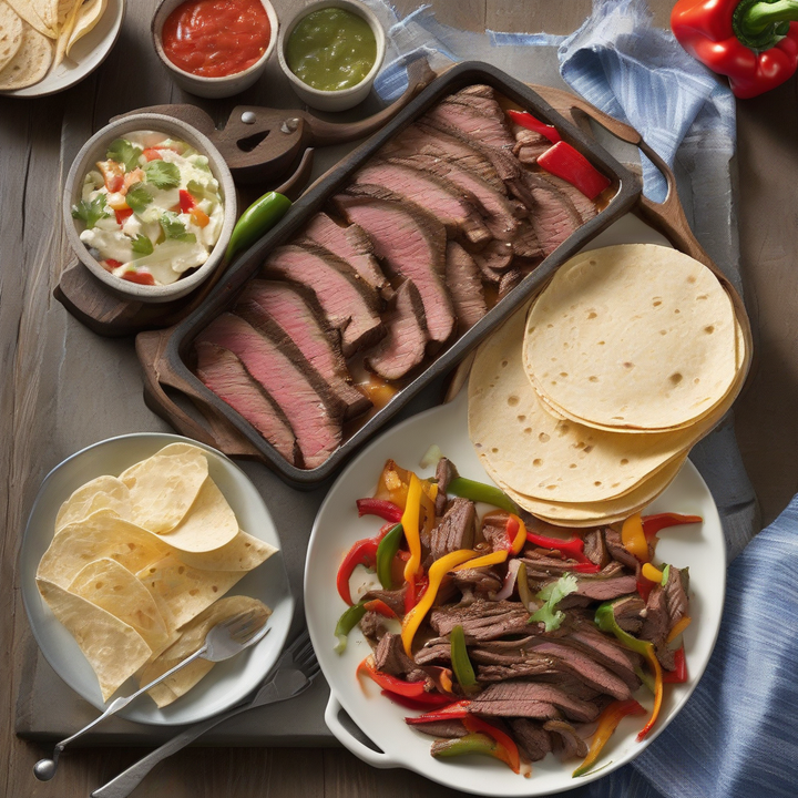 Good Vibes Springtime Grilled Flank Steak Fajitas