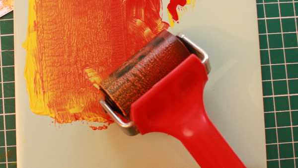 Finishing my first lino print