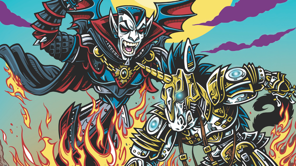 Watch artist Keith Hopewell colour our first Monster Mechas cover