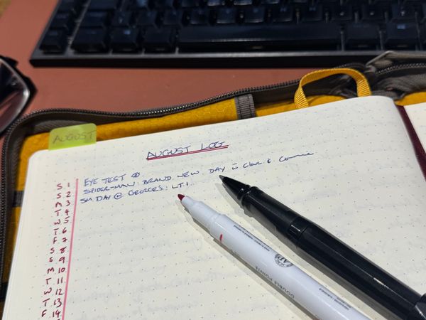 Inside my logbook: The monthly spread