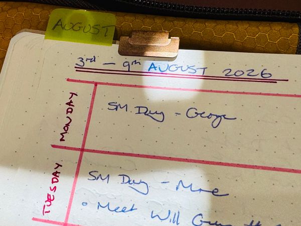 Inside my logbook: The weekly spread