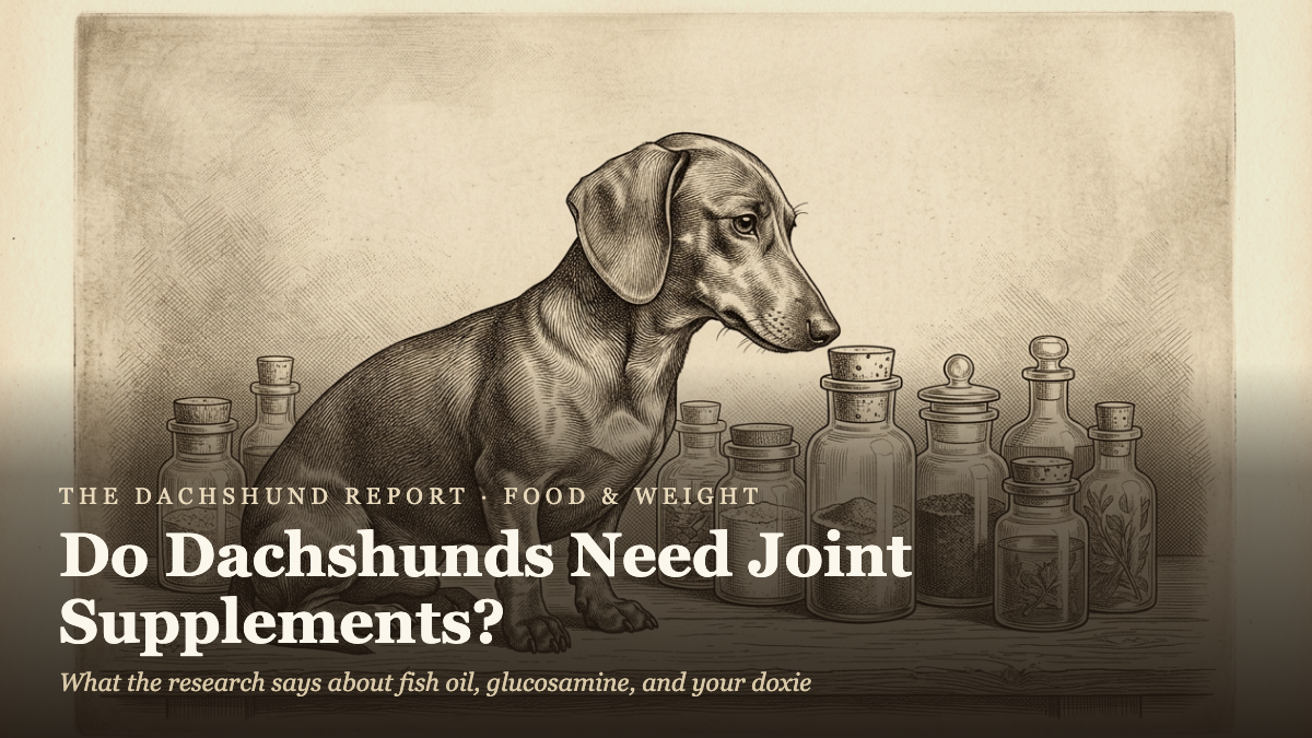 Do Dachshunds Need Joint Supplements? What the Research Actually Says
