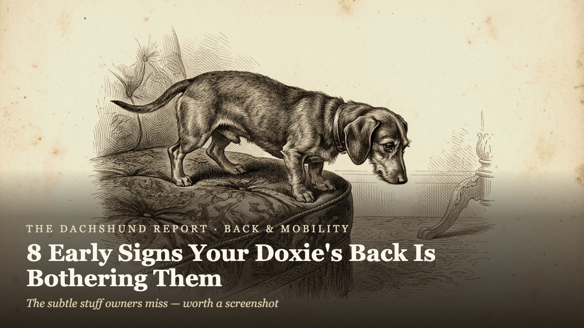 8 Early Signs Your Doxie's Back Is Bothering Them