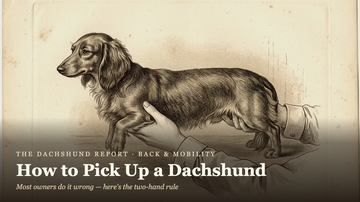 How to Pick Up a Dachshund (Most Owners Do It Wrong)