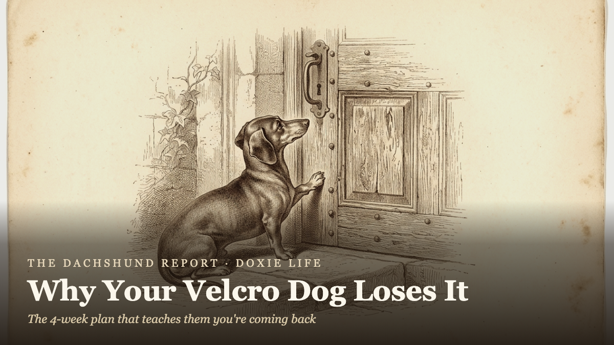 Dachshund Separation Anxiety: Why Your Velcro Dog Loses It When You Leave