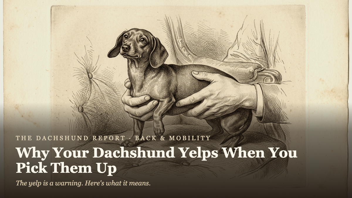 Why Your Dachshund Yelps When You Pick Them Up (and What to Do Right Now)
