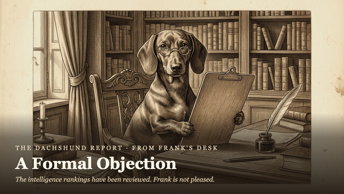 From Frank's Desk: A Formal Objection to the Intelligence Rankings