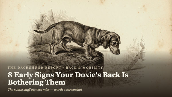 8 Early Signs Your Doxie's Back Is Bothering Them