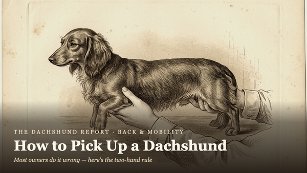 How to Pick Up a Dachshund (Most Owners Do It Wrong)