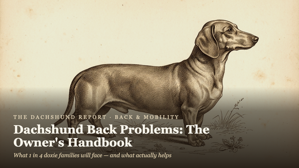 Dachshund Back Problems: The Owner's Handbook