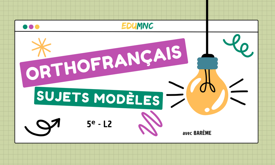 Concursul Orthofrançais — Subiecte de antrenament pentru clasa a V-a (L2)