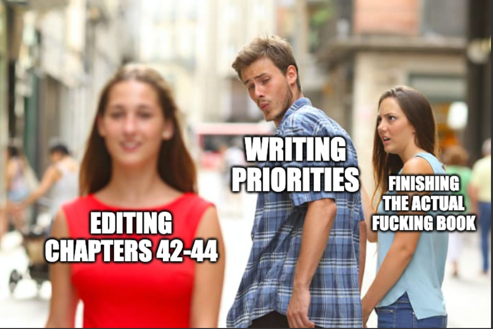 She's editing ~