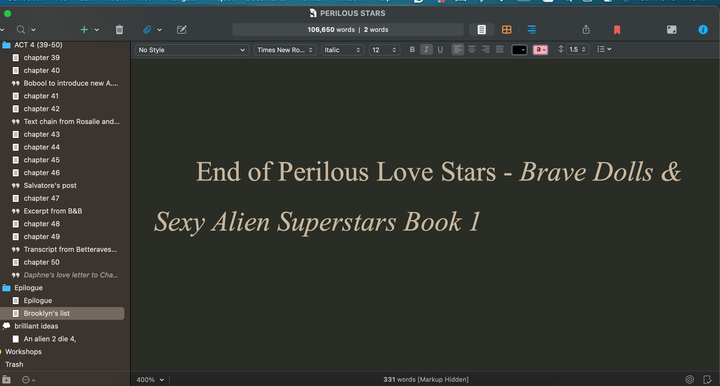 She's finished her book~