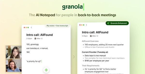 Granola Raises $20 Million for AI-Powered Notetaking