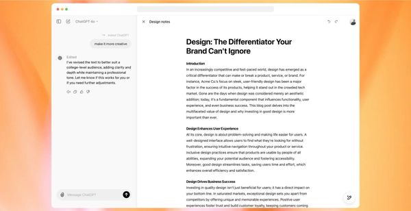 OpenAI Introduces Canvas, A New Way to Collaborate and Iterate with ChatGPT
