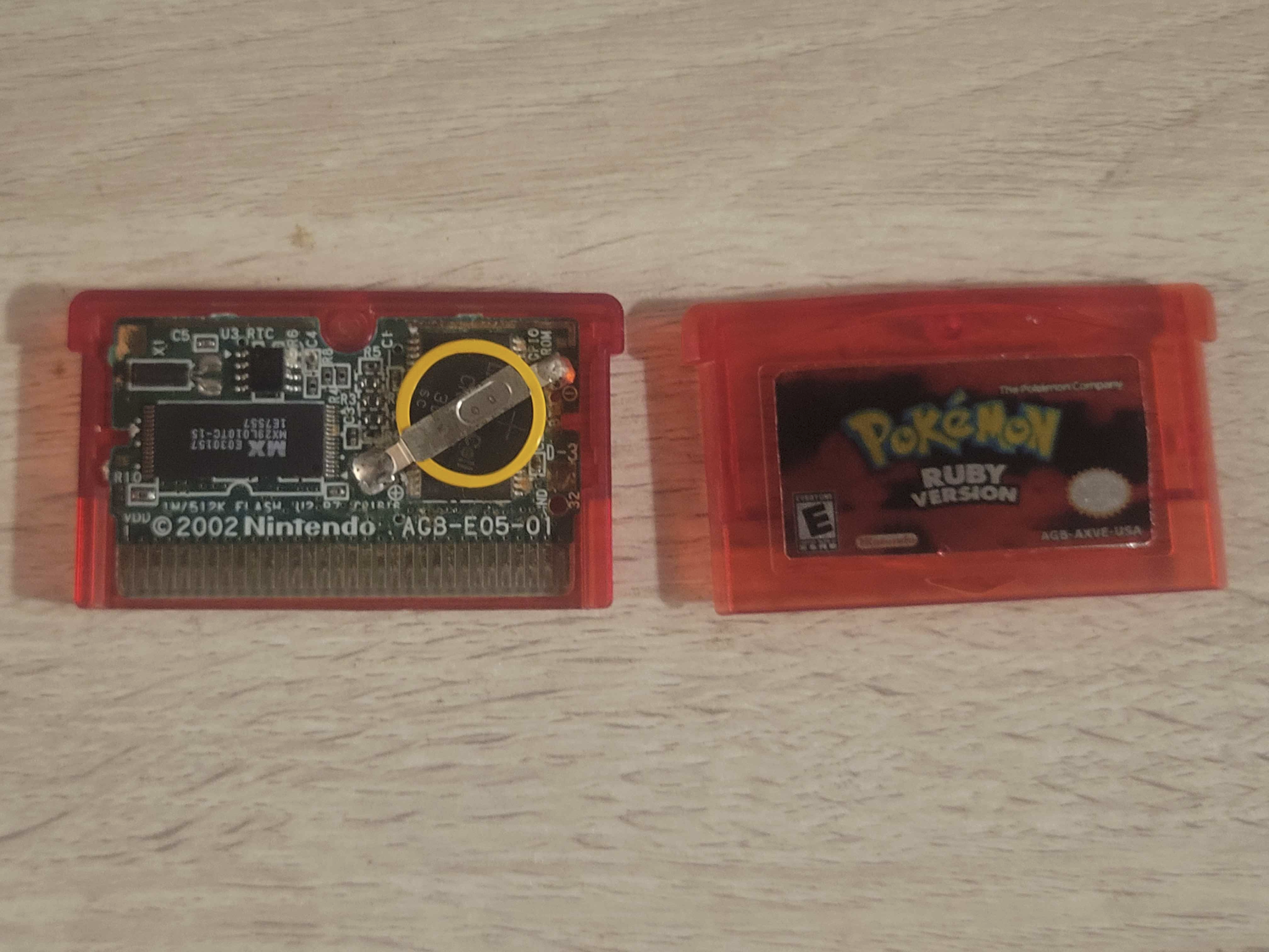 Pokémon Ruby PCB and fresh save battery