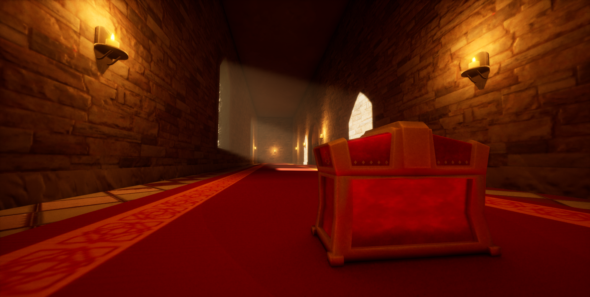 Chest interaction in the castle environment