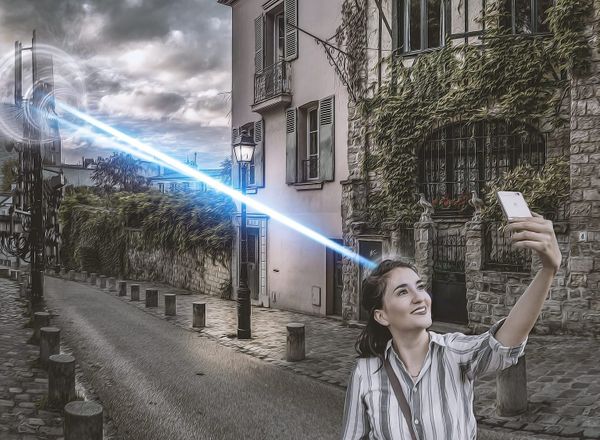 What Exists between a Transmitting Antenna and a Human Being ?