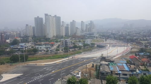 역세권 정동지하차도~대동천교(가칭) 구간 임시 개통