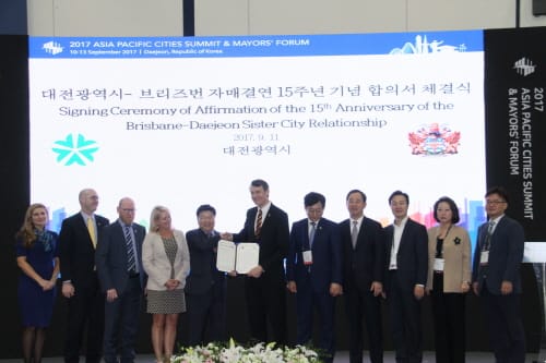 대전시-브리즈번시 자매결연 15주년 기념 합의서 체결