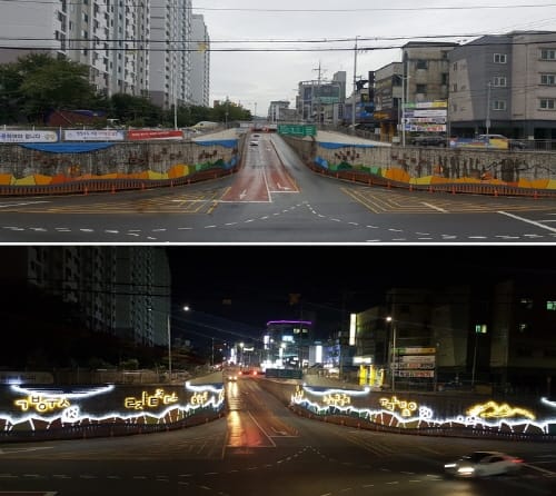 조치원지하차도 디자인벽화로 새단장