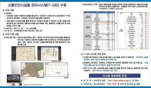 대전시, 교통안전시설물 관리시스템(T-GIS) 구축