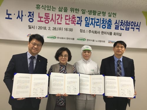 ‘노동 단축을 통한 일자리 창출’ 첫 결실