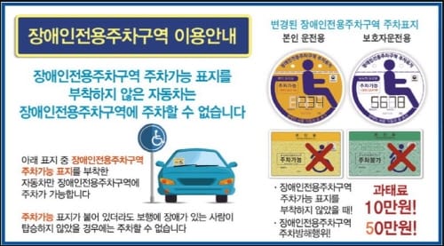 세종시, 장애인 전용 주차구역 집중단속