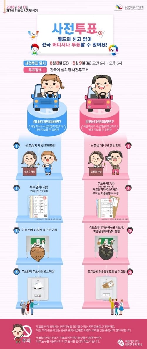 “8~9일 지방선거 사전투표 하세요”